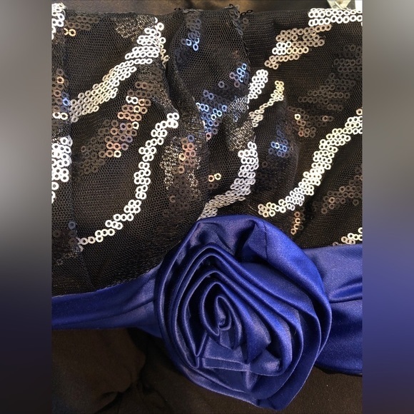 Jolie Dress Size 8P Sequins Y2K Whimsigoth Strapless Satin Midi‎ Cocktail - Picture 5 of 8